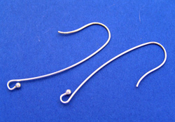  pair sterling silver extra long 22 gauge, 40mm shank, 9mm diameter, stamped 925 on shank, earwires 