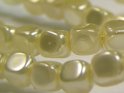  pack of 120 czech opaque dark cream 3mm glass cube bead 