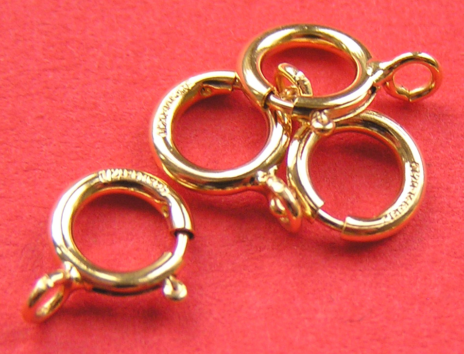  gold filled 14/20 5.5mm round trigger clasp, ring to attach is open 