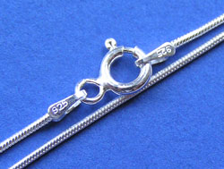 --CLEARANCE-- sterling silver, stamped 925, 7.5 inch, 0.9mm wide, stamped 925, snake bracelet chain