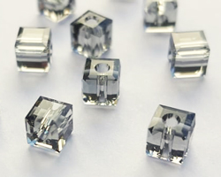  swarovski glass 5601 black diamond 4mm cube bead 