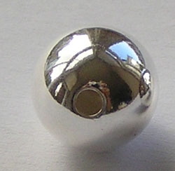  <172.4g/100> sterling silver 12mm round bead, 3.6mm hole 