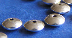  <11.3g/100> sterling silver 4.5mm x 2.8mm puffed circular disc spacer 
