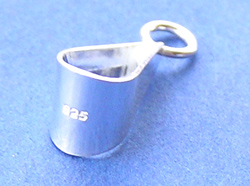  sterling silver, stamped 925, 15mm ring bail - closed loop is 10.5mm, ring is 4mm - internal diamter of bail is max 4.5mm 