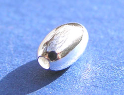  <20.9g/100> sterling silver 6.7mm x 4mm oval bead 