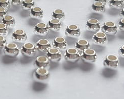 <1.7g/100> sterling silver 1.8mm round bead, 0.9mm hole 
