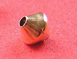  gold filled 3mm bicone bead, 1.3mm hole 