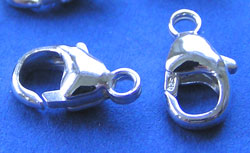  <59.5g/100> sterling silver stamped 925 11mm x 6mm round lobster clasp 