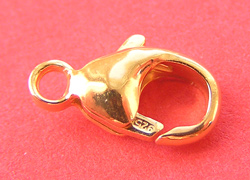  <57.5g/100> vermeil, stamped 925, 11mm x 6mm oval lobster clasp, 1 micron plating for increased wear resistance and durability [vermeil is gold plated sterling silver] 