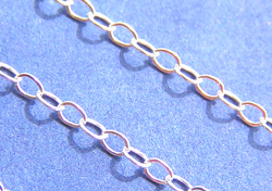  sterling silver 1.3mm flat oval link chain *sold per cm - 5 units is 5cm, 100 units is 100cm=1 meter* 