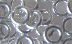  sterling silver 4mm diameter, 19 gauge (approx 0.91mm thick) open jump ring (saw cut) 