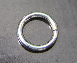  sterling silver 8mm diameter, 1.2mm thickness open jump rings 
