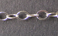  sterling silver 4mm flat cable chain *improved, heavier weight chain* - 7.41 grams per meter *sold per cm - 5 units is 5cm, 100 units is 100cm=1 meter* 