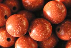  string of goldstone 10mm round beads 