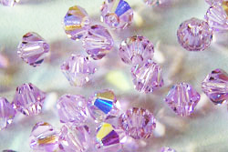  swarovski 5328 4mm violet ab bicone bead 
