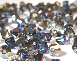  swarovski 5328 4mm heliotrope bicone bead 