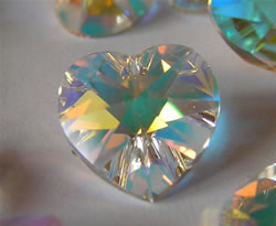  swarovski 6228 10mm crystal ab heart pendant 