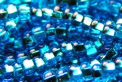  precosia czech glass #11 (11/0) silver lined aquamarine czech seed bead - sold per gram (pp25g) 