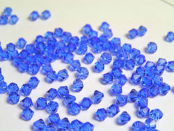  swarovski 5328 4mm sapphire bicone bead 