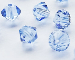  swarovski 5328 4mm light sapphire bicone bead 