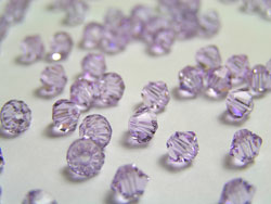  swarovski 5328 4mm violet bicone bead 