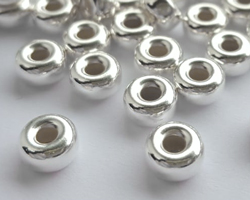  <32.8g/100> sterling silver 6mm x 3.2mm rondelle bead 
