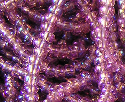  precosia czech glass #11 (11/0) rainbow luster light purple seed bead - sold per gram (pp25g) 