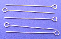 sterling silver 24 gauge (approx 0.5mm thick), 28mm eye pin