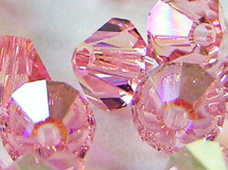  swarovski 5328 4mm light rose ab bicone bead 