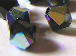  swarovski 5328 jet ab 6mm bicone bead 