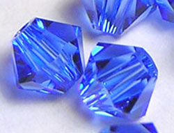  swarovski 5328 sapphire 6mm bicone bead 
