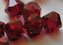  swarovski 5328 siam 6mm bicone bead 