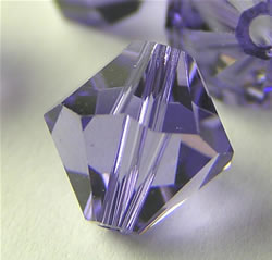  swarovski 5328 tanzanite 6mm bicone bead 