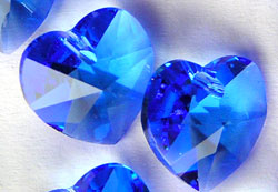  swarovski 6228 10mm sapphire heart pendant 