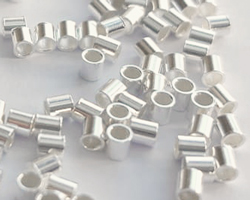  <3g/100> sterling silver medium weight 2mm x 2mm crimps, 1.3mm holes 