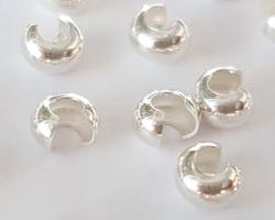  sterling silver 3mm crimp cover 