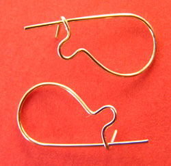  pair(s) gold filled (14/20) 24 gauge,16mm long x 9mm wide kidney earwire 