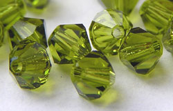  swarovski 5328 olivine 6mm bicone bead 
