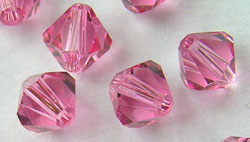  swarovski 5328 rose 6mm bicone bead 