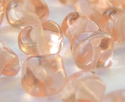  venetian glass 7mm-5mm (variable) light pink murano glass pebble *** QUANTITY IN STOCK =13 *** 