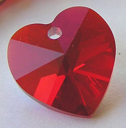  swarovski 6228 10mm siam ab heart pendant 