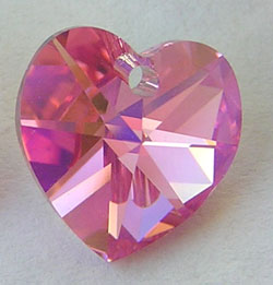  swarovski 6228 10mm rose ab heart pendant 