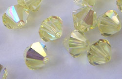  swarovski 5328 4mm jonquil ab bicone bead 