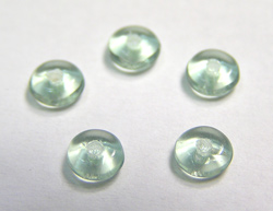  venetian murano pale green glass 4mm rondelle bead  *** QUANTITY IN STOCK =31 *** 