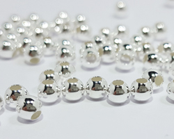  <8g/100> sterling silver 3.5mm round bead, 1.6mm hole 