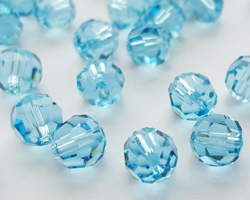  swarovski 5000 6mm aquamarine round bead 