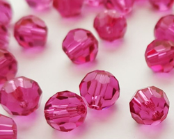  swarovski 5000 6mm fuchsia round bead 