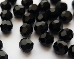  swarovski 5000 6mm jet round bead 