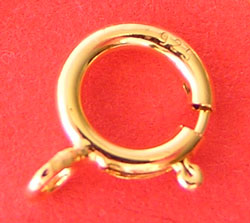  <9.7g/100> vermeil stamped 925 6mm round trigger clasp with open attached jumpring, 1 micron plating for increased durability [vermeil is gold plated sterling silver] 