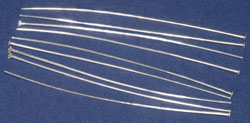  sterling silver, half hard, 26 gauge, flat-ended 40mm HEADPIN 